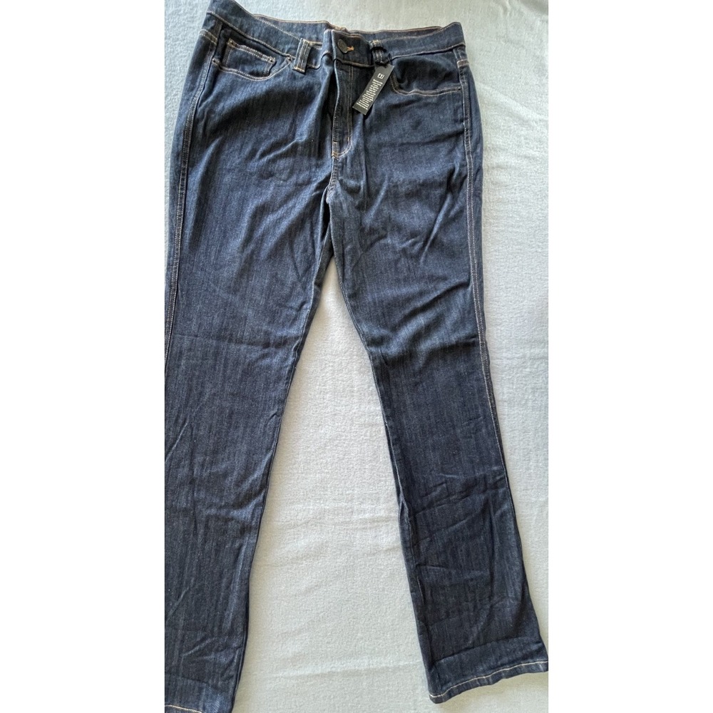 London Jean Women's Blue Denim Straight Leg Jeans Size 16 Casual Comfort Stretch